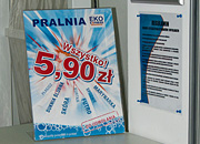 Kampania promocyjna "Wszystko 5,90", stojak A3 - Pralnia EkoExpress